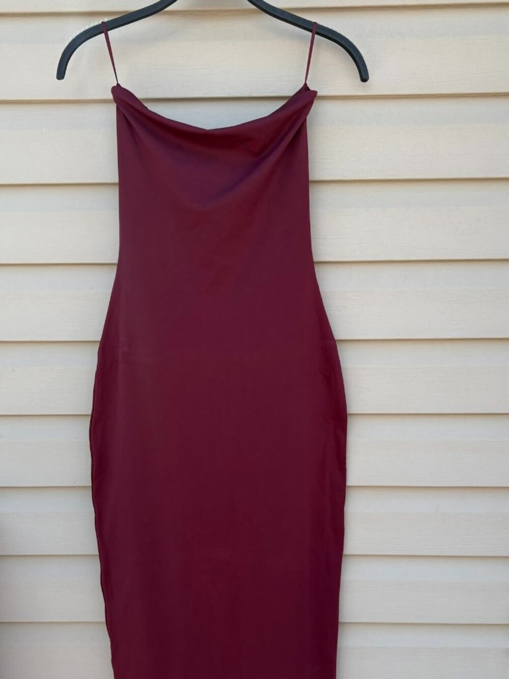 NWT Aritzia Contour Maxi Tube Dress S/P Sumac Burgundy